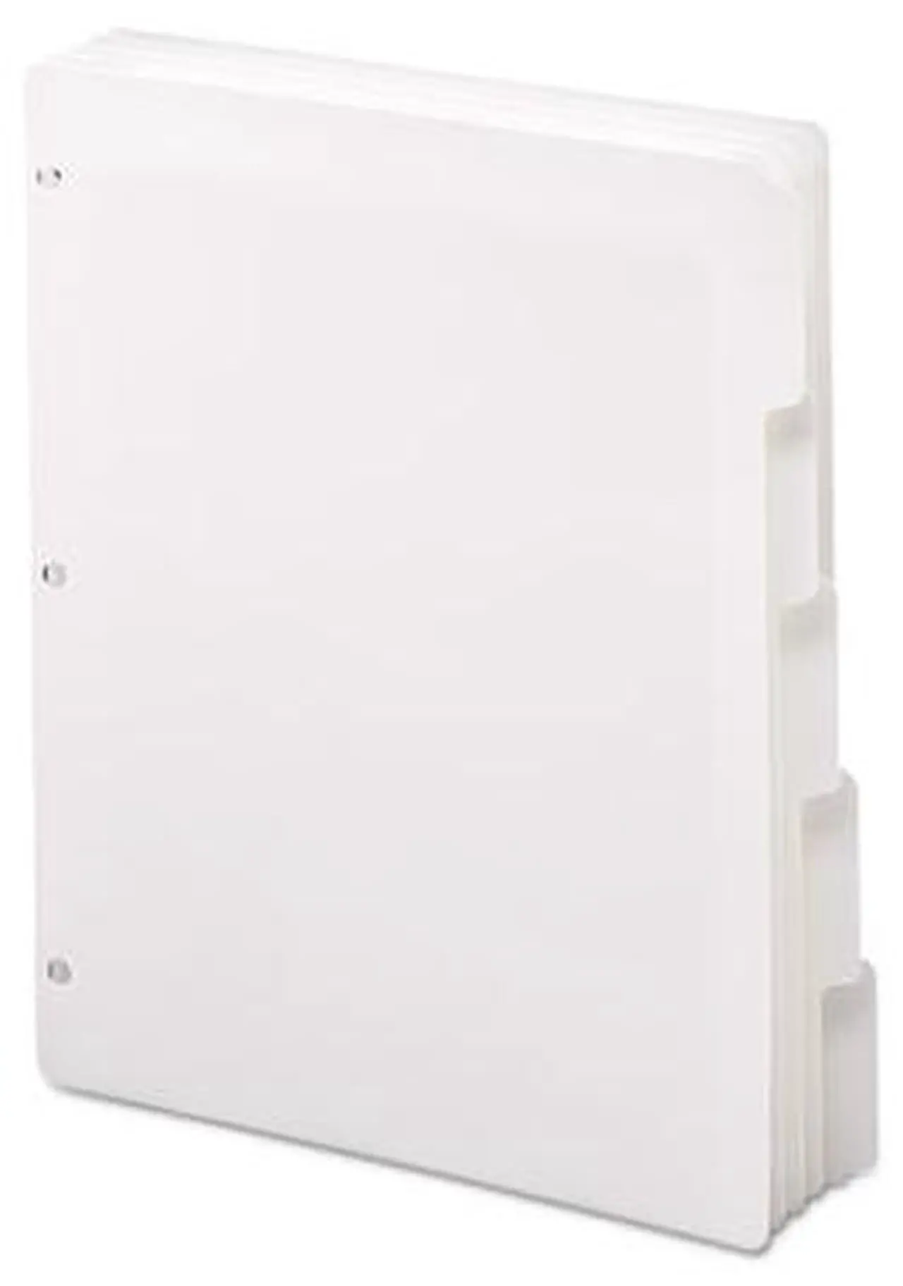 Alt view image 4 of 10 - Smead 89415 Three-Ring Binder Index Divider, 5-Tab, White