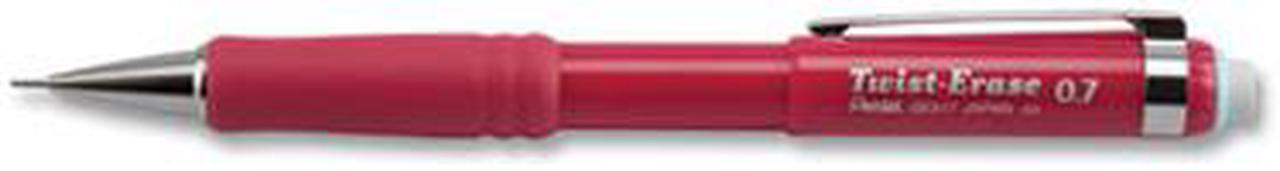 Alt view image 8 of 10 - Pentel Twist-Erase III Mechanical Pencil 0.7 mm Red Barrel QE517B