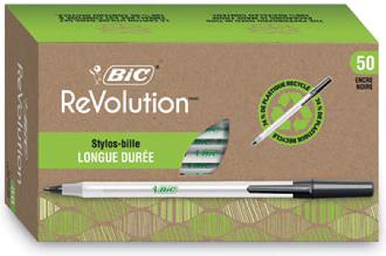 Alt view image 14 of 20 - BIC Ecolutions Round Stic Ballpoint Pen Black Ink 1mm Medium 50/Pack GSME509BK