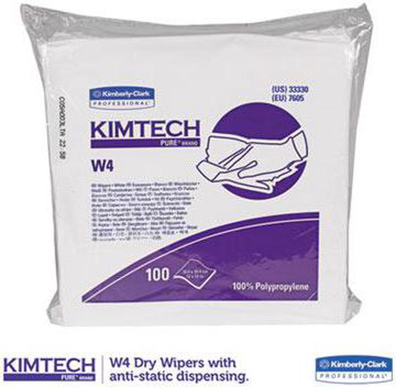 Alt view image 9 of 10 - KIMTECH PURE W4 Dry Wipers, Flat, 12 x 12, White, 100/Pack