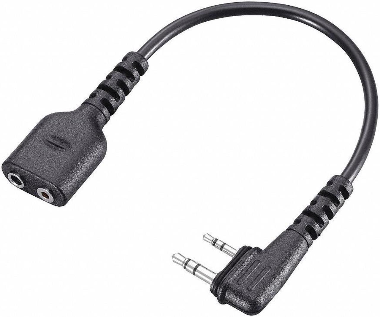 Alt view image 2 of 2 - Icom OPC2144 Slim L-Type plug adapter for speaker-mic