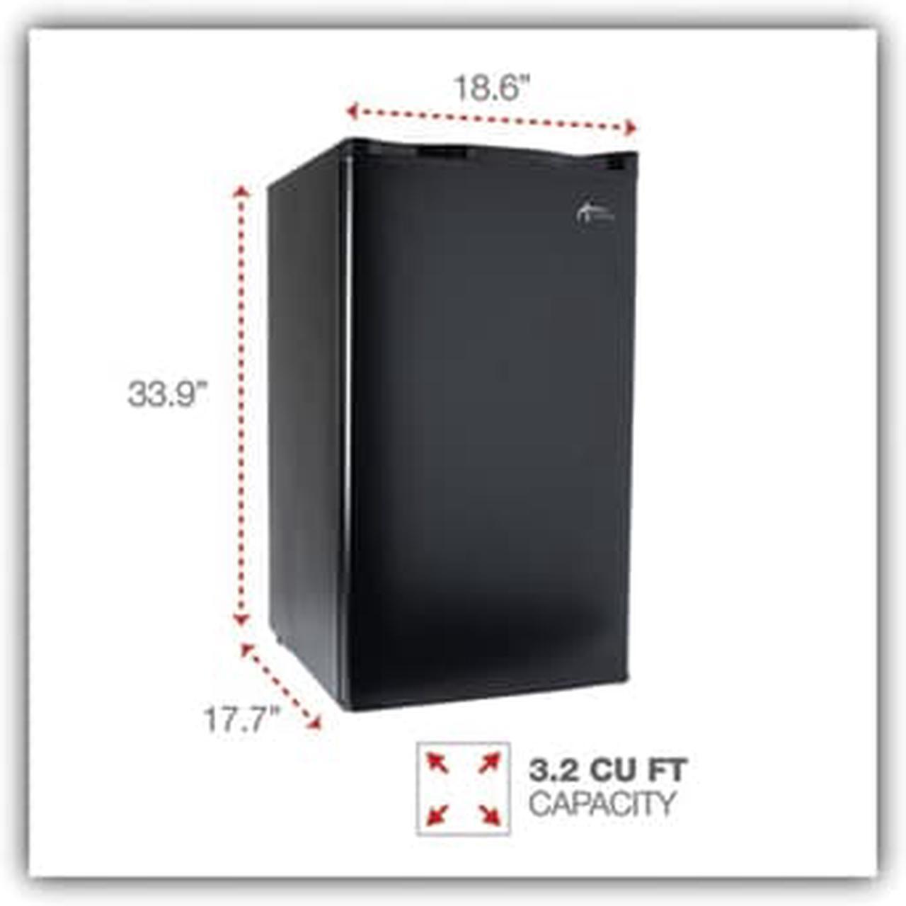 Alt view image 2 of 8 - Alera 3.2 Cu. Ft. Refrigerator with Chiller Compartment, Black RF333B