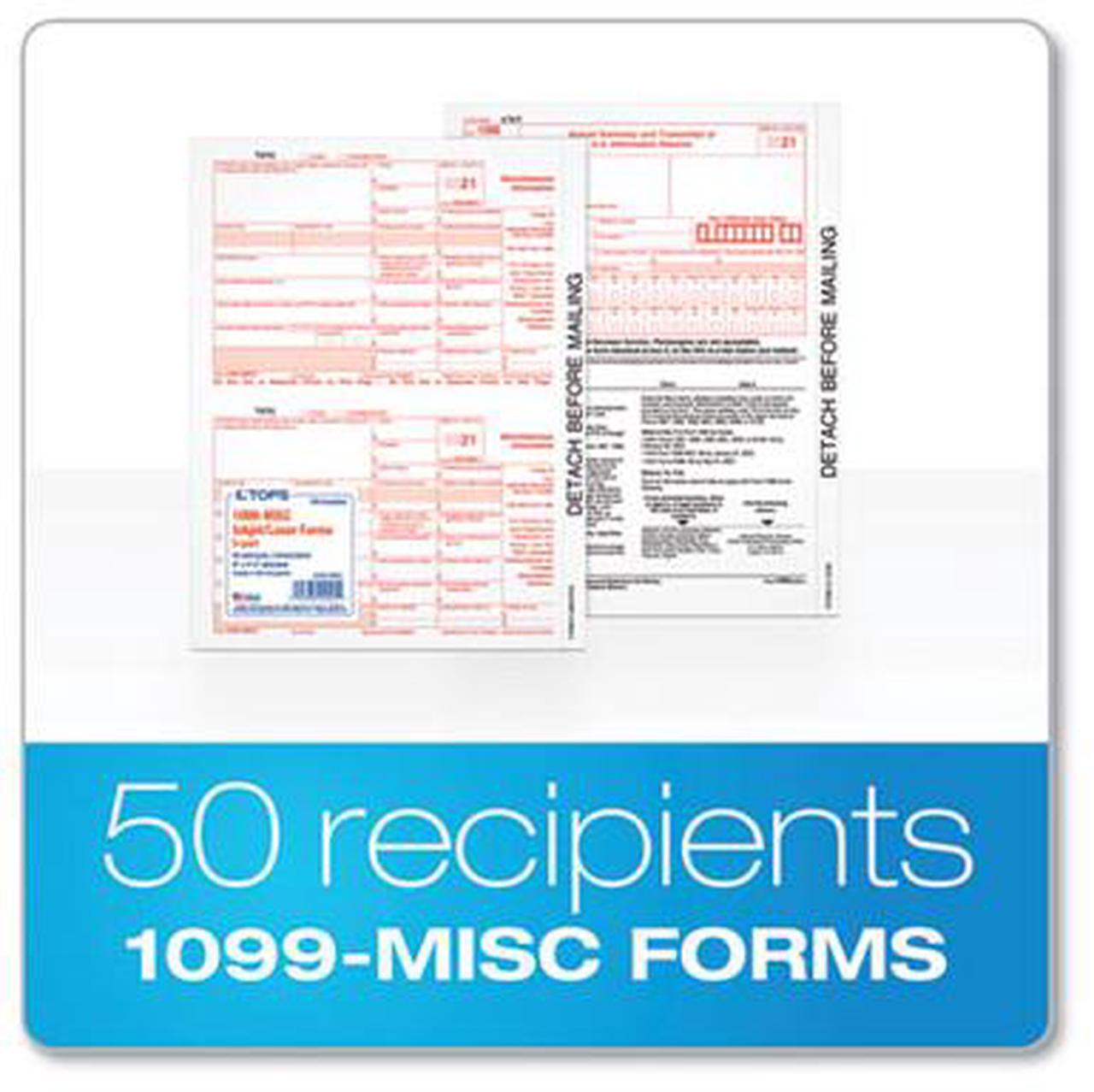 Alt view image 4 of 6 - 5-Part 1099-MISC Tax Forms, 8.5 x 11, 50/Pack 22993MISC