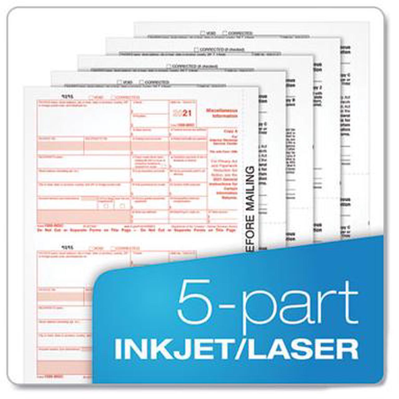 Alt view image 6 of 6 - 5-Part 1099-MISC Tax Forms, 8.5 x 11, 50/Pack 22993MISC