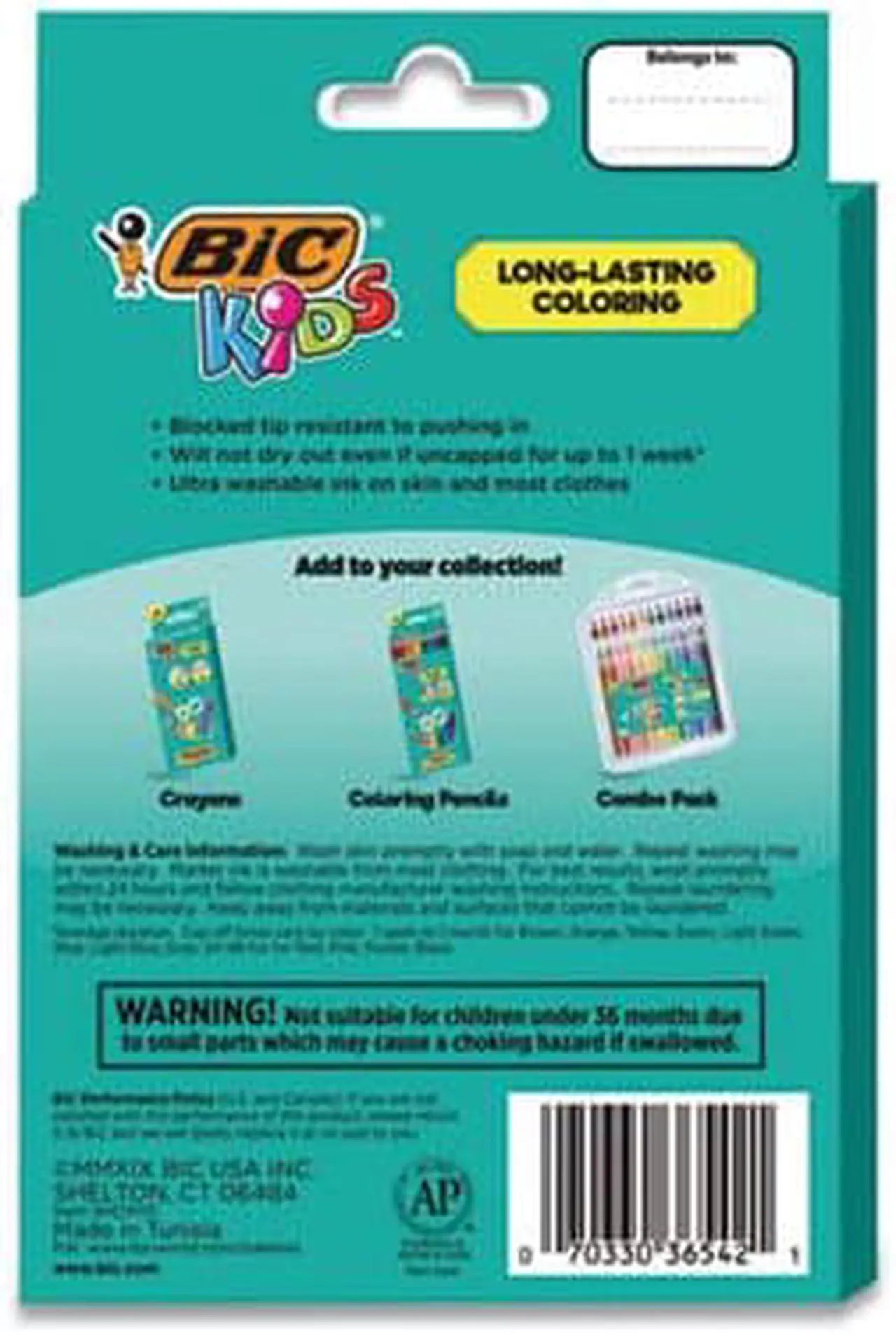 Alt view image 11 of 20 - BIC Kids Ultra Washable Markers, Medium Bullet Tip, Assorted Colors, 10/Pack