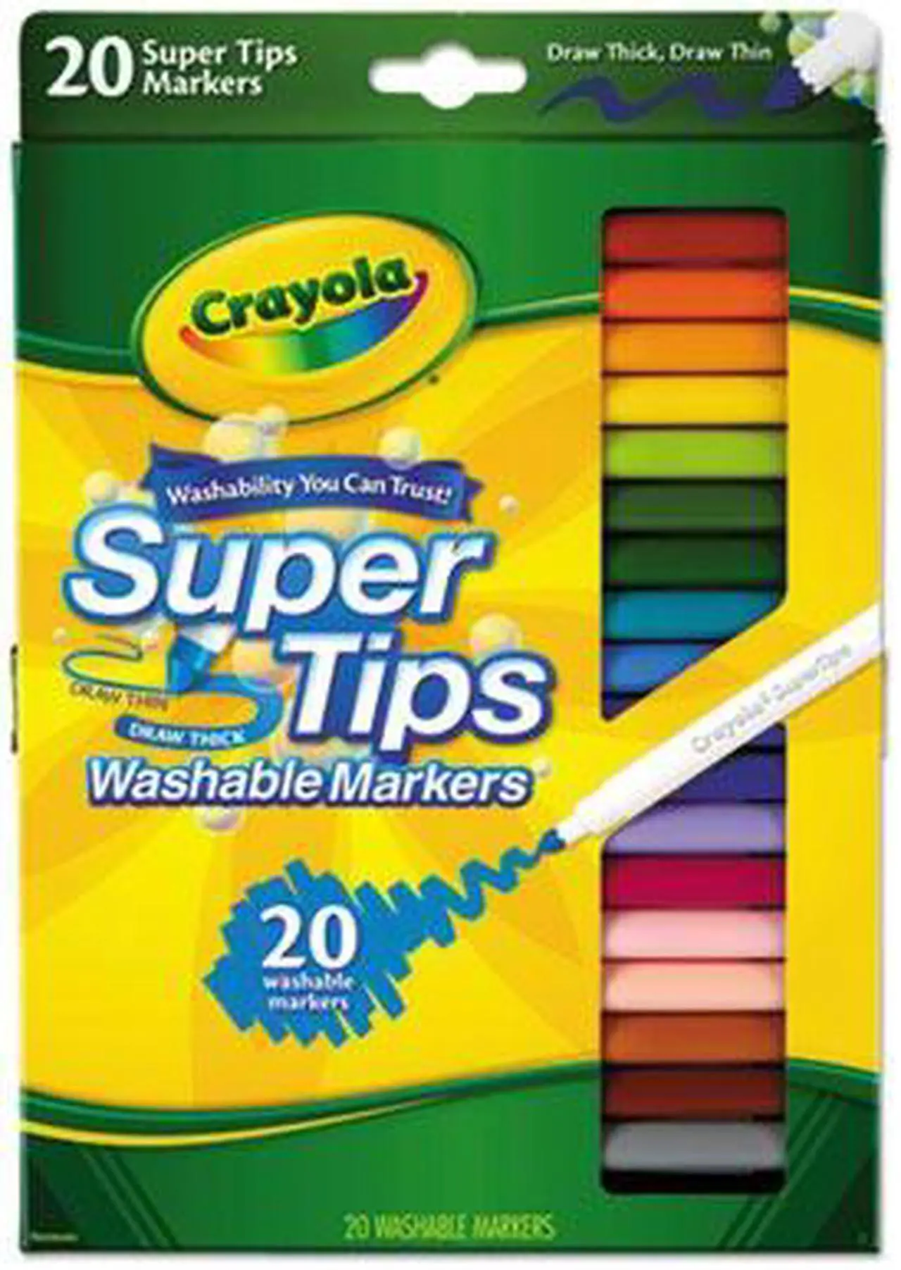 Alt view image 18 of 20 - Crayola Marker,Wsh,Sptp,20/St,Ast 588106