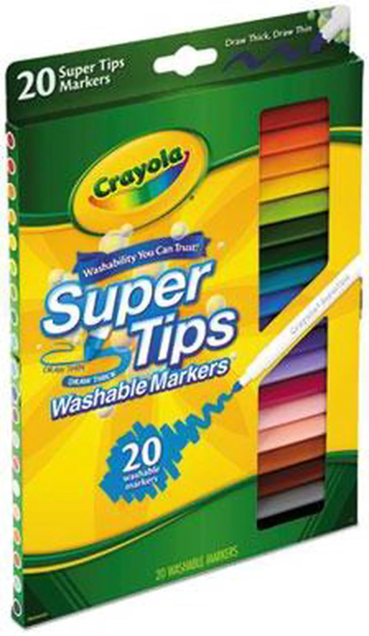 Alt view image 19 of 20 - Crayola Marker,Wsh,Sptp,20/St,Ast 588106