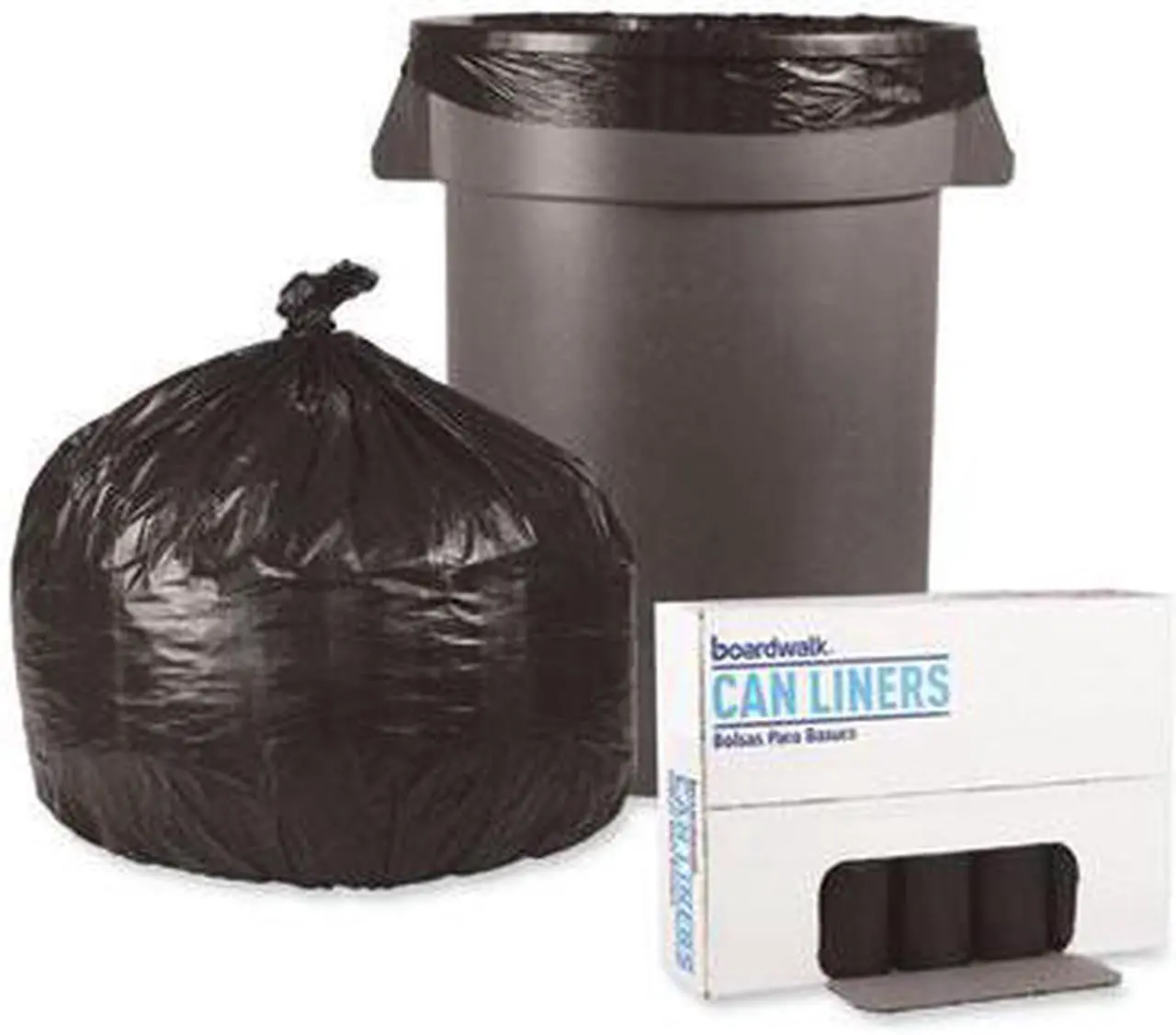 Alt view image 7 of 7 - Boardwalk 3339H Medium-Grade Can Liners, 33 x 39, 33-Gallon, .50 Mil, Black, 25/Roll, 1 Roll