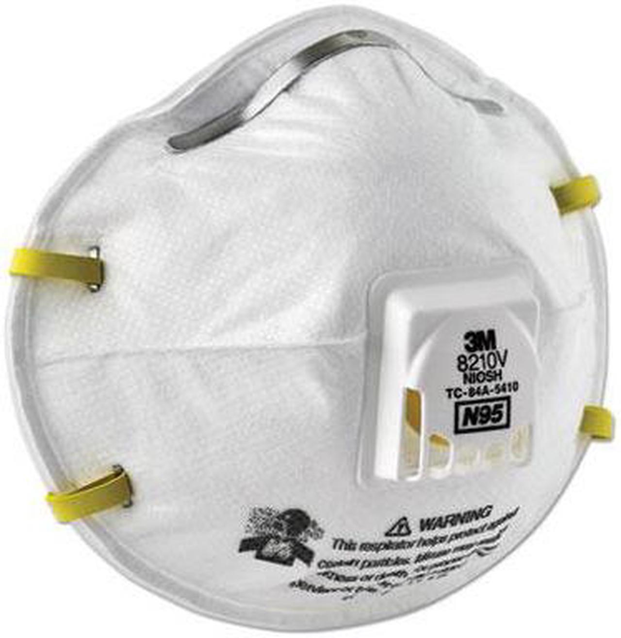 Alt view image 5 of 8 - 3M 8210V Industrial Particulate Respirator with Valve, N95 - 1 Box (10 Units)