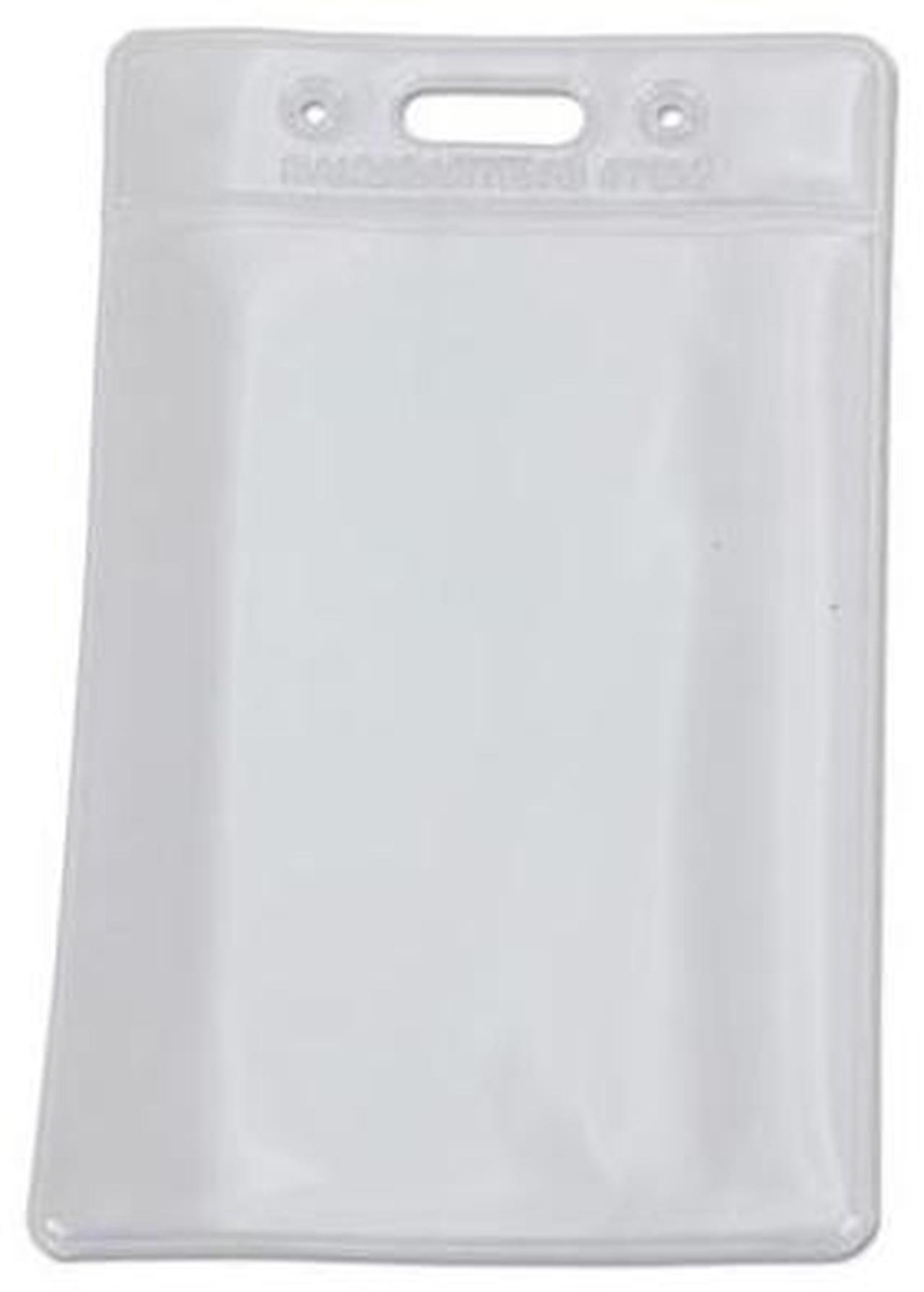 Alt view image 11 of 12 - Baumgartens Vinyl Badge Holder Punched Vert 2-3/8"x3-3/8" 12/PK CL 67820