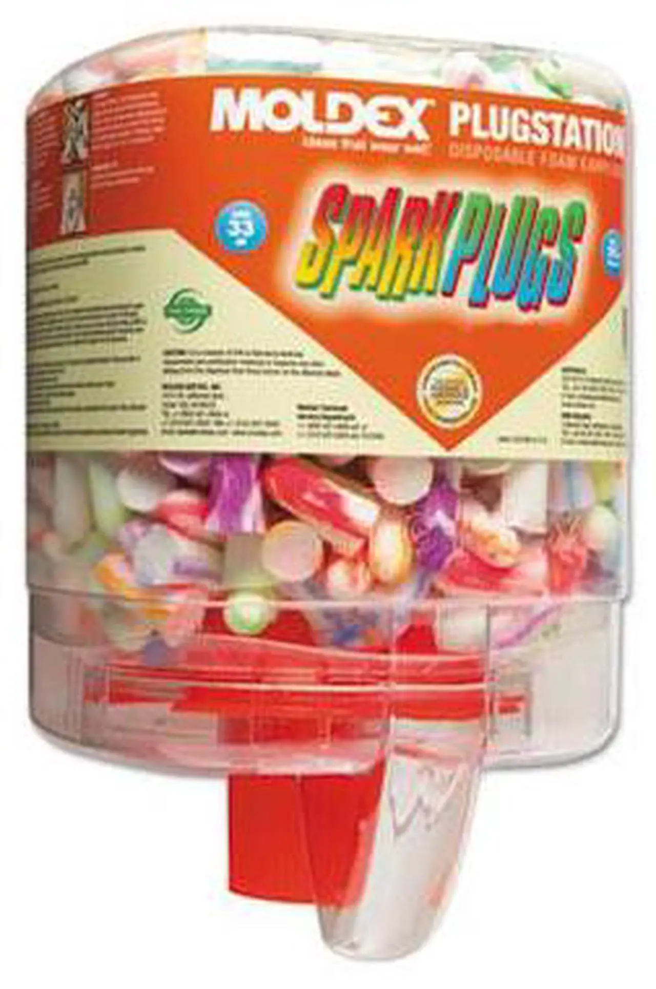 Alt view image 4 of 5 - Moldex SparkPlugs PlugStation Dispenser Cordless 33NRR Asst. Colors 250 Pairs