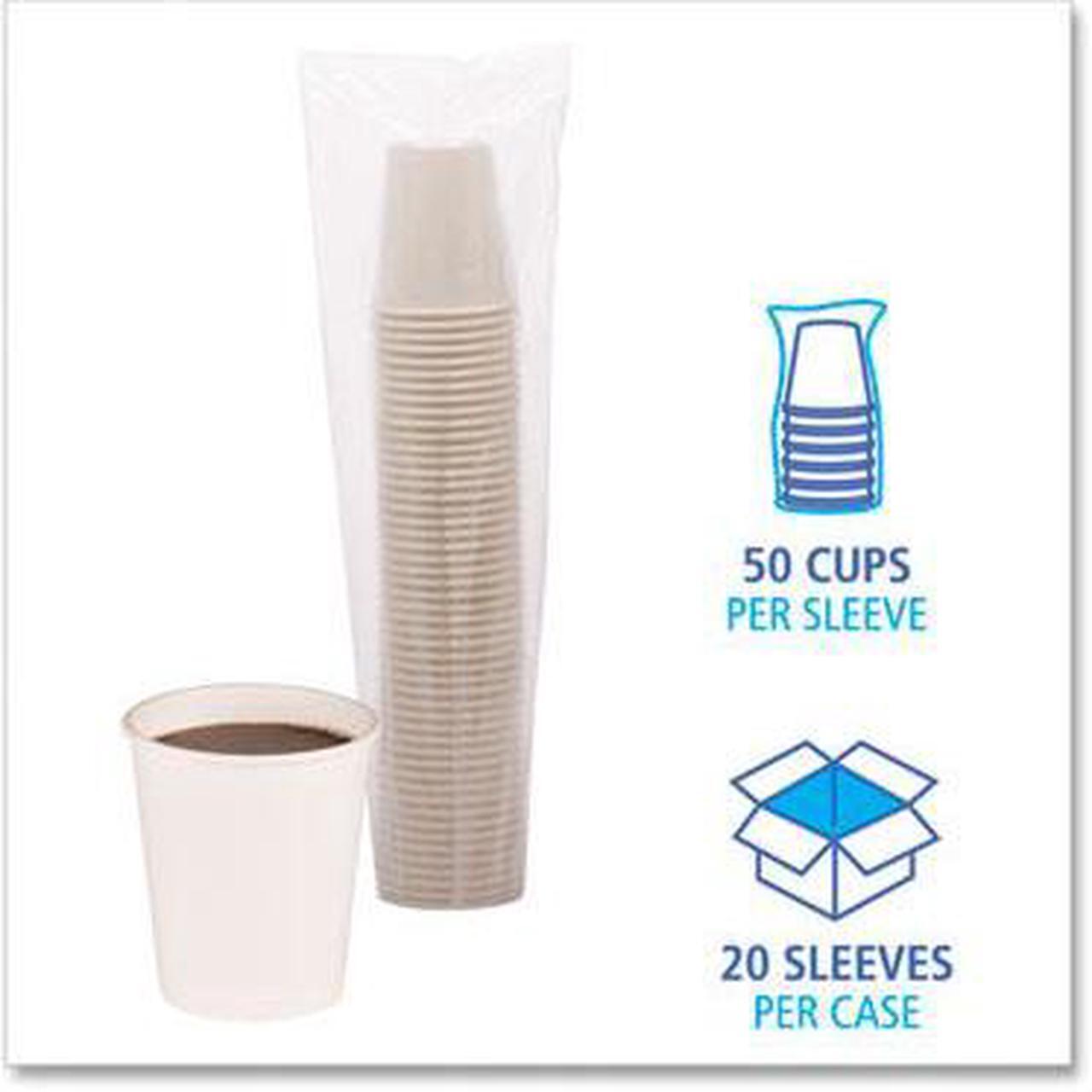 Alt view image 7 of 7 - Boardwalk WHT8HCUP Paper Hot Cups, 8 oz, White, 1000/Carton