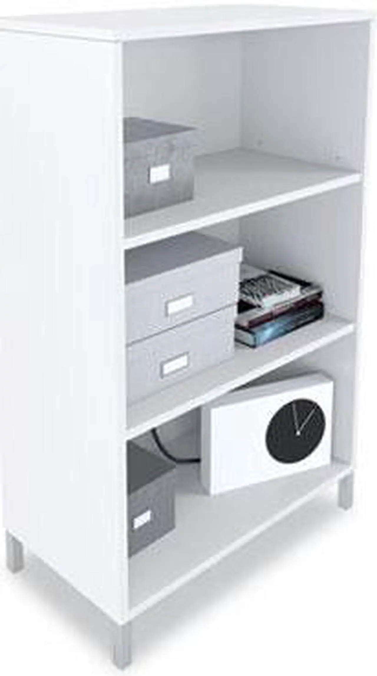 Alt view image 6 of 6 - Union & Scale 3-Shelf Bookcase, 28 x 15 x 45.6, White, Each (UOS24398963)