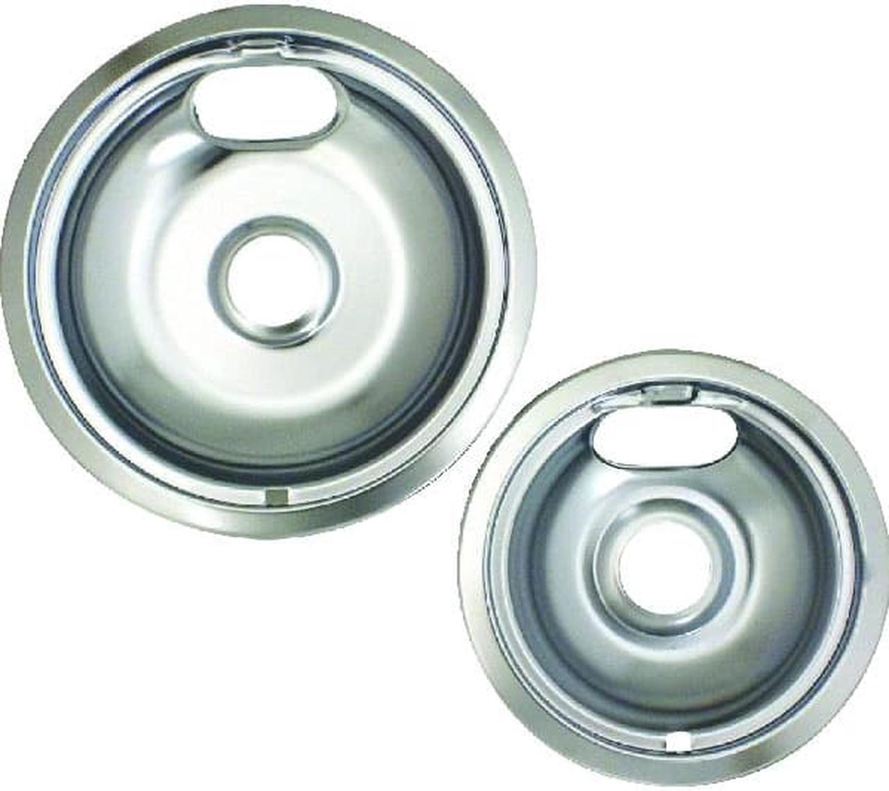 Alt view image 2 of 5 - Range Kleen 12782Xcd5 Chrome Drip Pans - Plug-In Ranges; Fits Most Amana , Crosley , Frigidaire , M