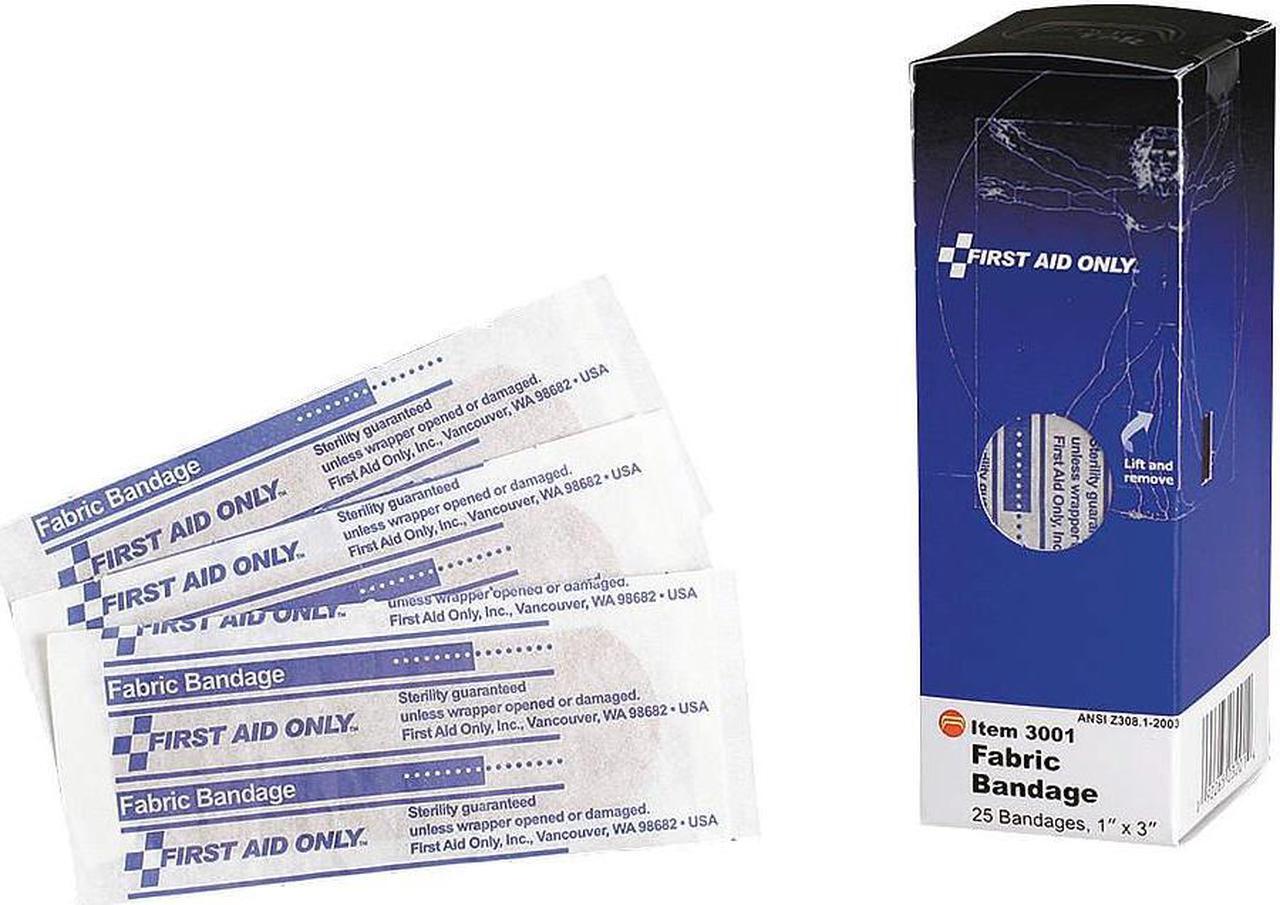 Alt view image 3 of 19 - First Aid Only Fabric Bandages, 1" x 3", 25/Box