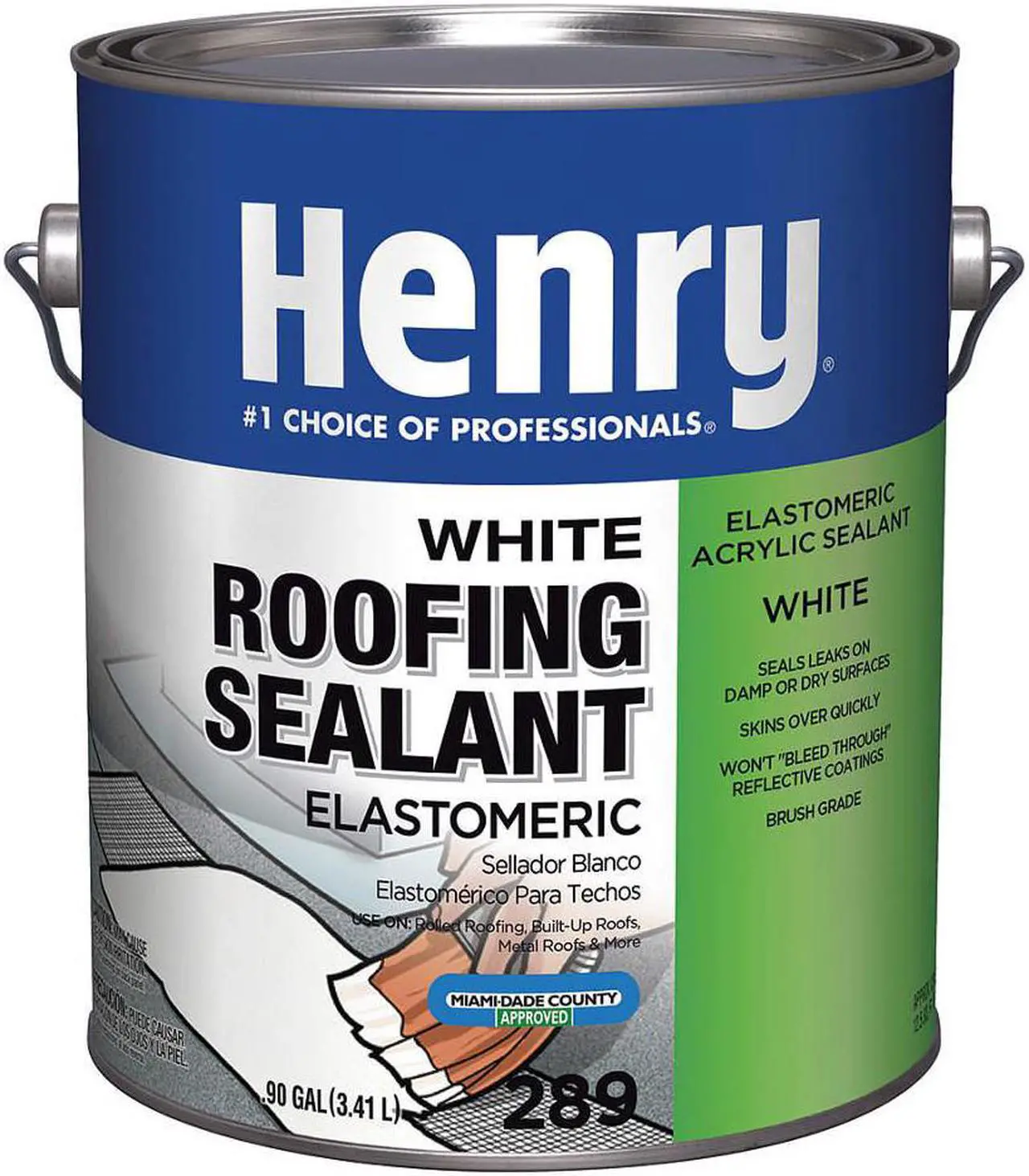 Alt view image 2 of 3 - HENRY HE289046 Roofing Sealant, 1 gal, Pail, White