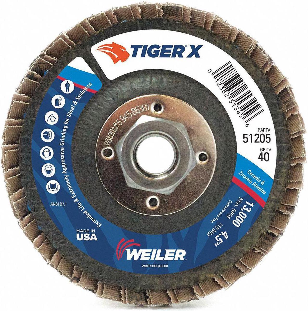 Alt view image 2 of 4 - WEILER 98903 Flap Disc,4-1/2 in. x 80 Grit,13000 RPM