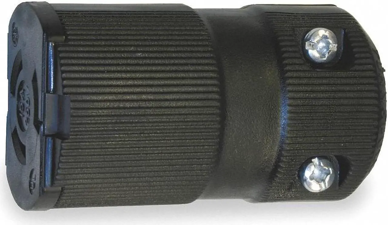 Alt view image 2 of 3 - HUBBELL WIRING DEVICE-KELLEMS HBL4729VBK Locking Connector, L5-15R, 15 A, 125V