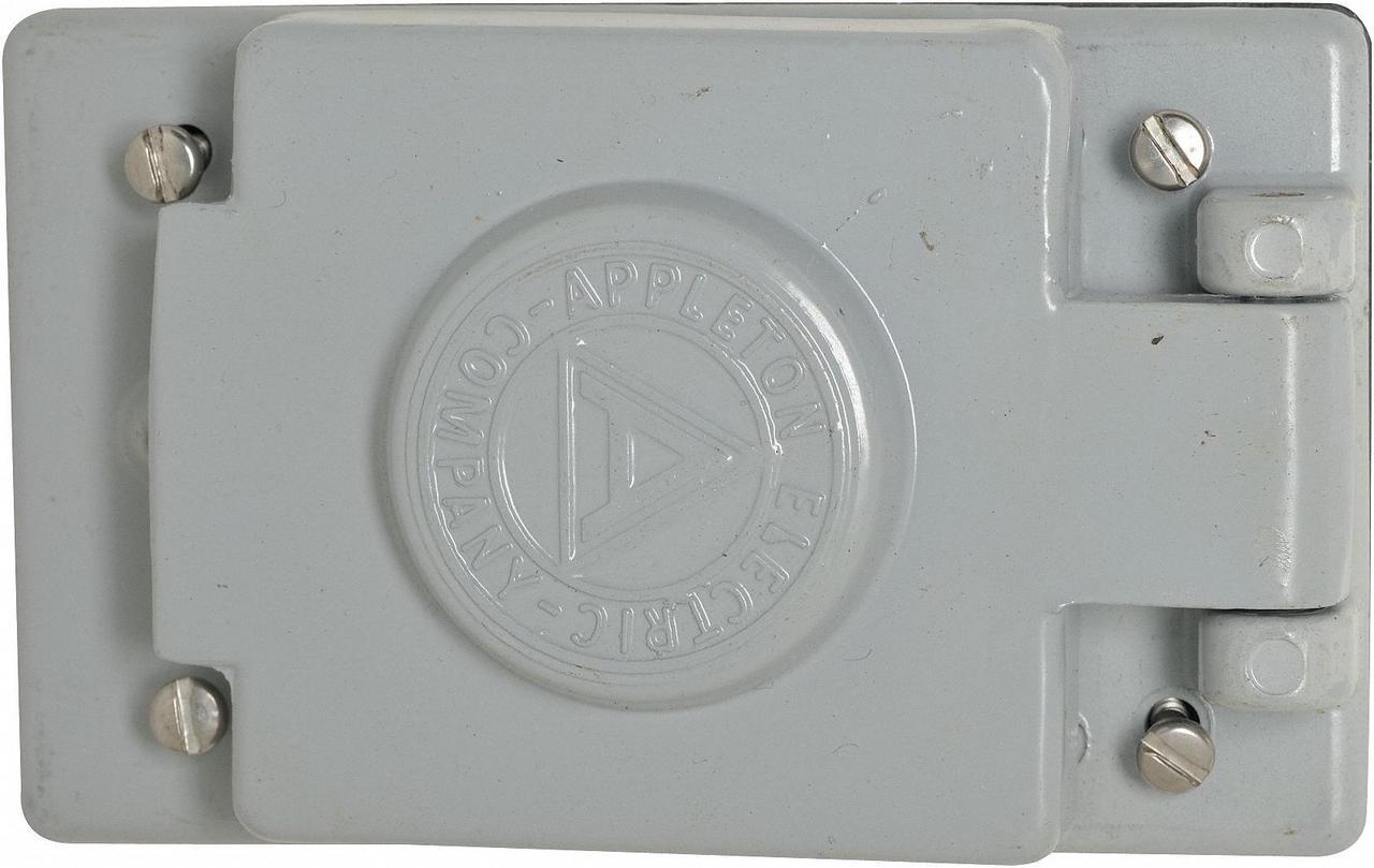 Alt view image 2 of 2 - APPLETON ELECTRIC FSK-WR1 1 -Gang Vertical Weatherproof Cover, 2-13/16" W,