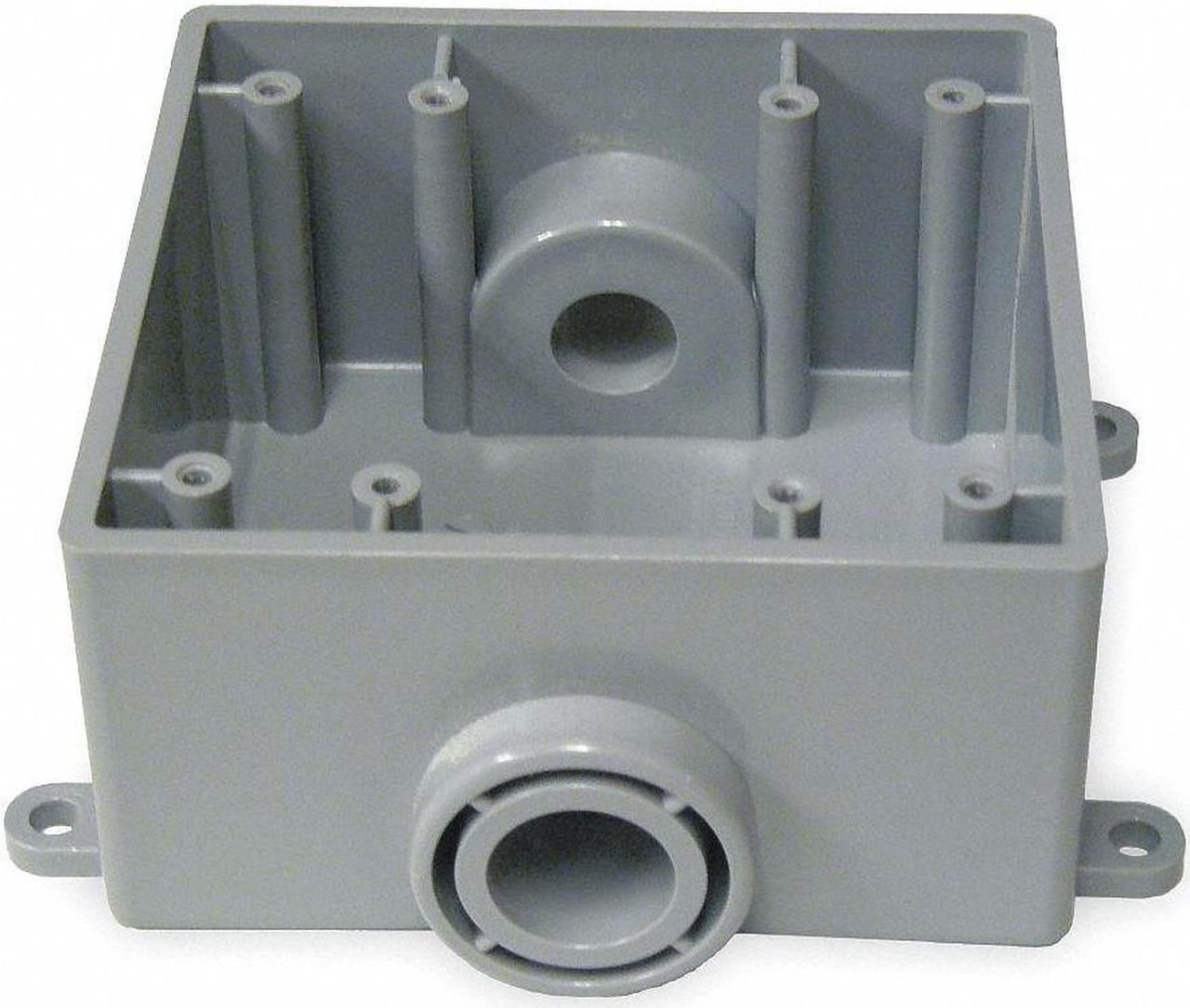 Main image of CANTEX 5133371 Weatherproof Electrical Box, 36 cu in, FSC Box Type, 2 Gangs,