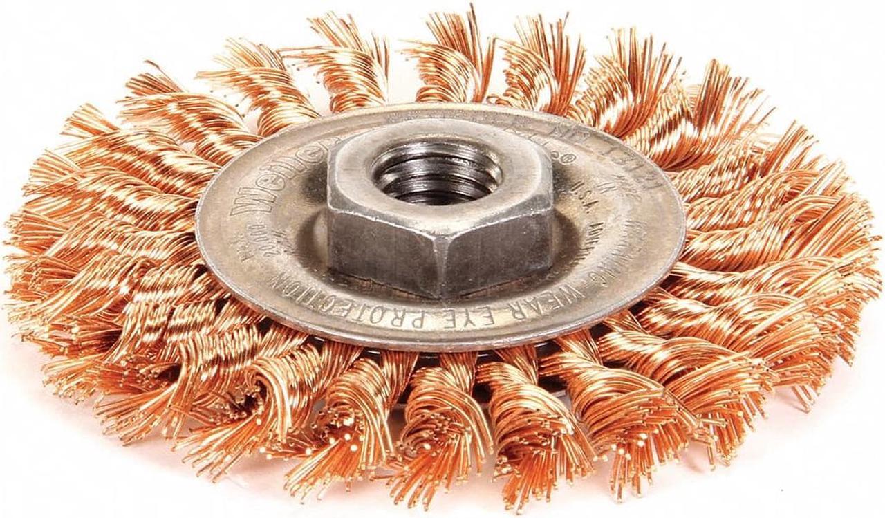 Alt view image 5 of 6 - WEILER 93808 Twist Wire Wheel Wire Brush, Threaded Arbor