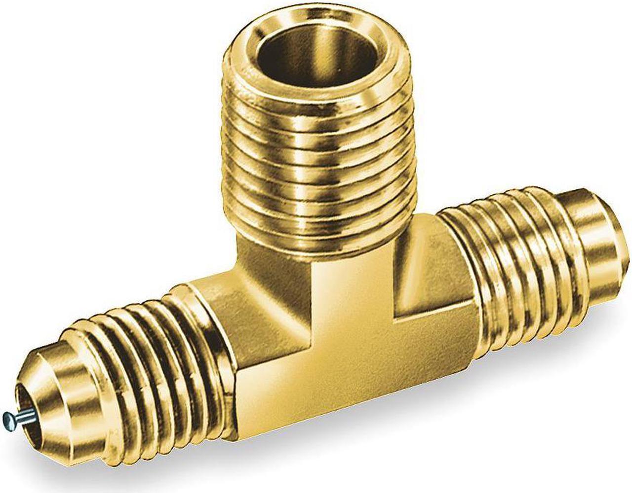 Main image of 1/4" Access Valve Branch Tee,  1/8" MPT Branch x 1/4" SAE Run Connection Size