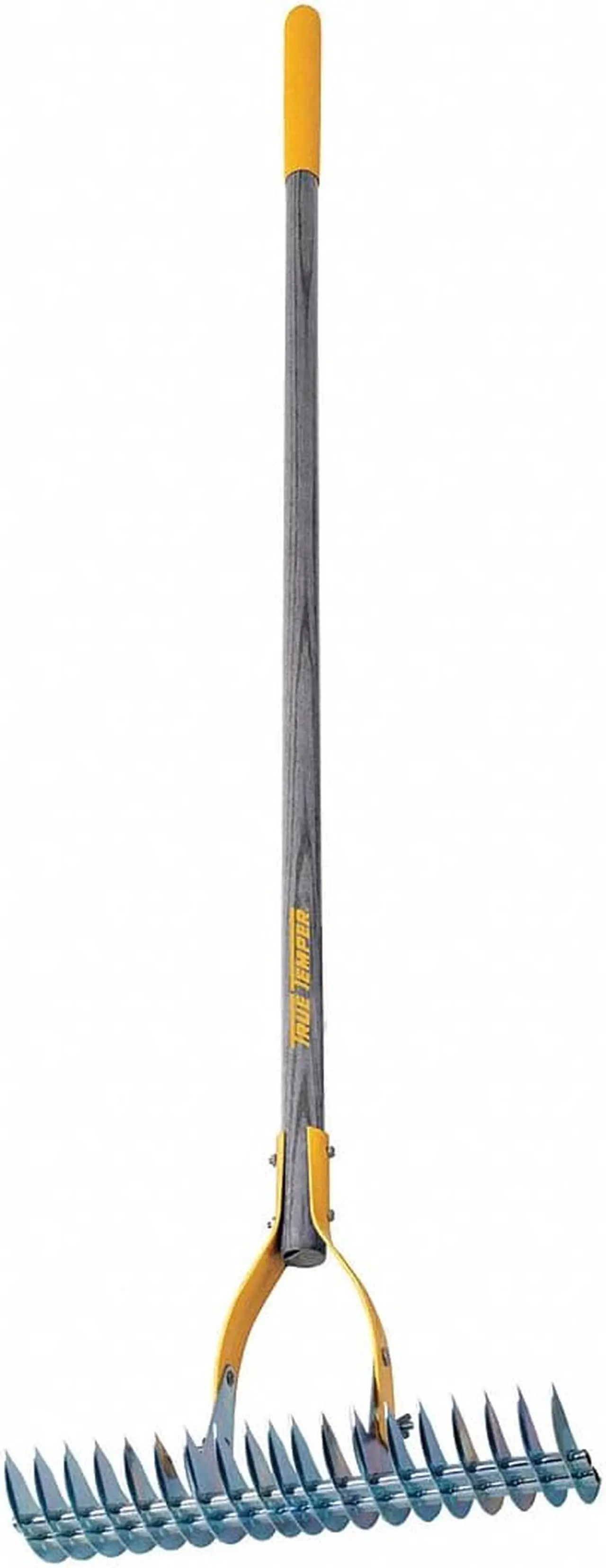 Alt view image 2 of 4 - TRUE TEMPER 29140GR 19-tine Thatch Rake with 54"L  Hardwood Handle