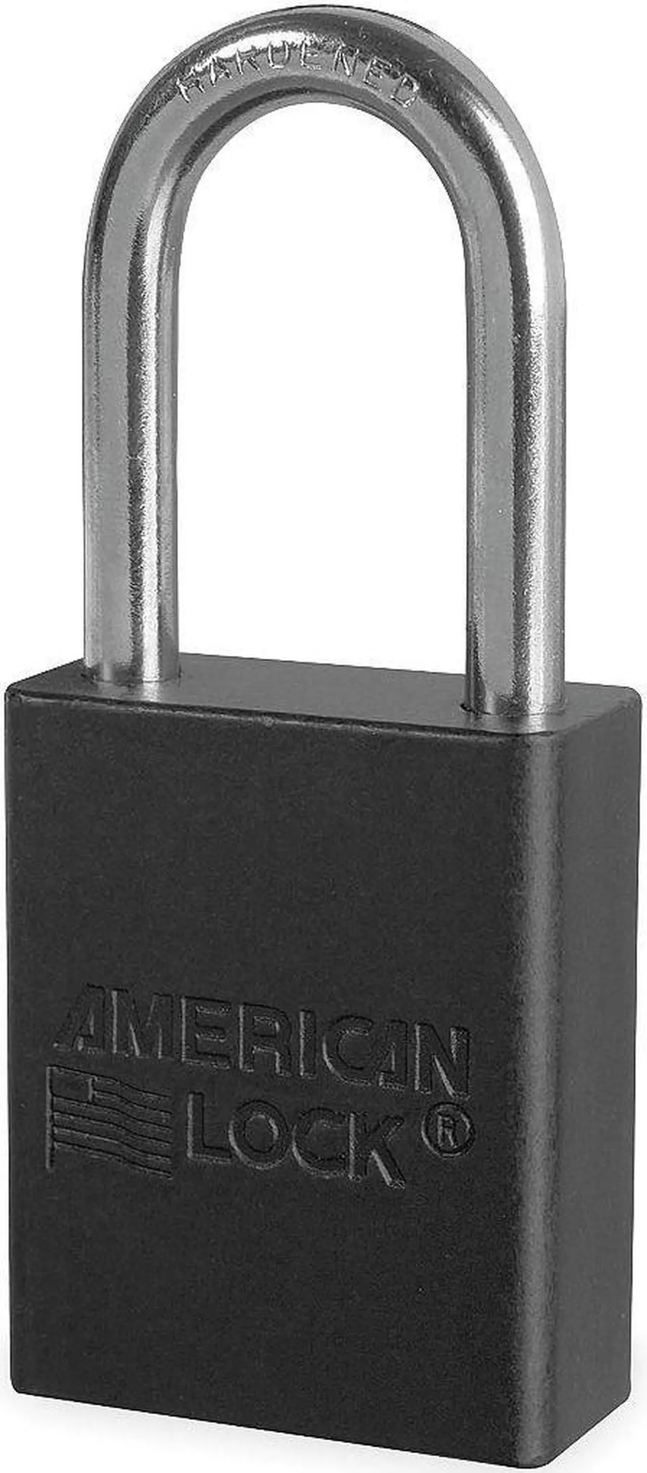 Main image of AMERICAN LOCK A1106BLK Lockout Padlock, Keyed Different, Anodized Aluminum, 1