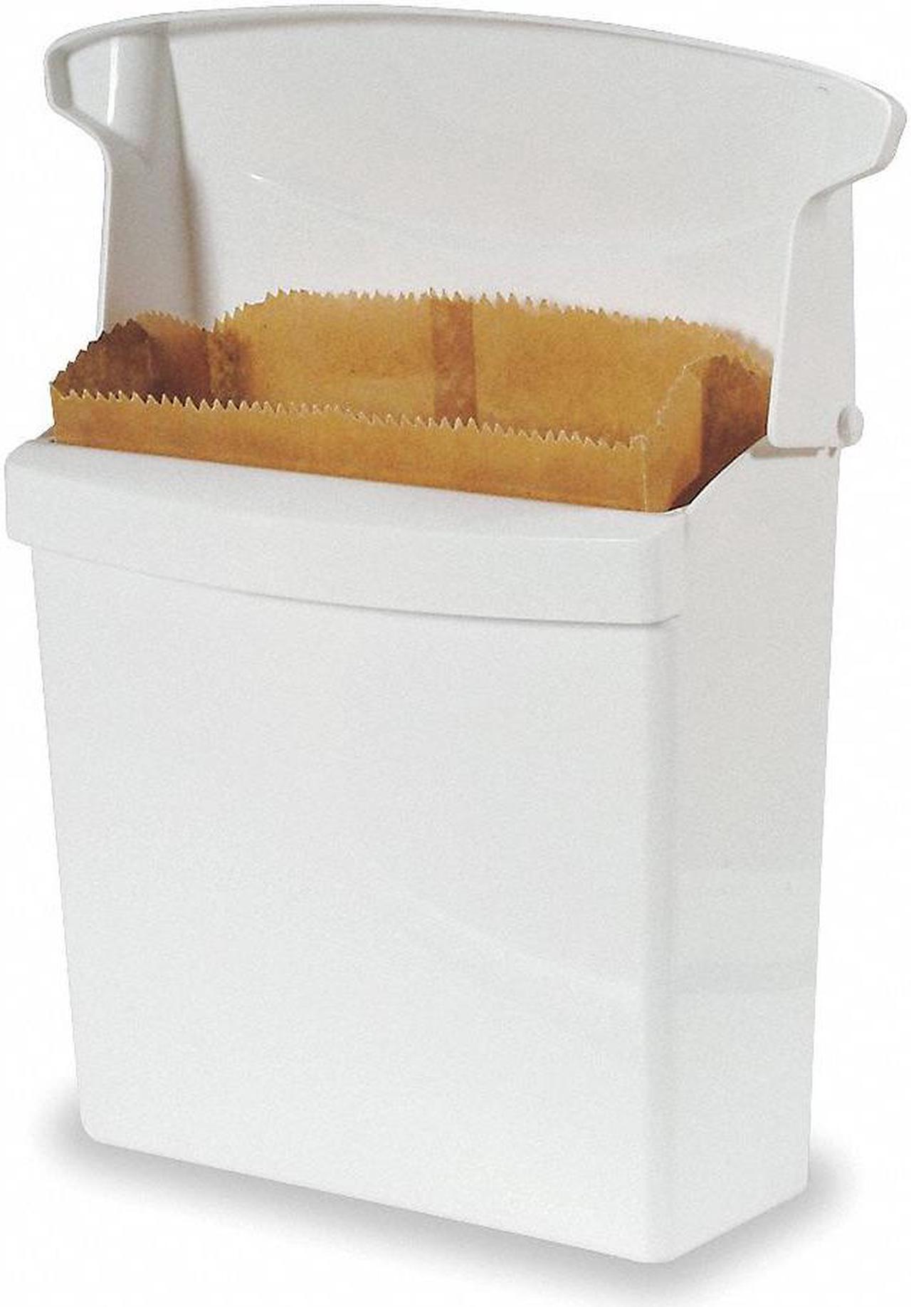 Alt view image 3 of 6 - Rubbermaid Plastic Sanitary Napkin Receptacle, 12-1/2" Height, 1 EA FG614000WHT
