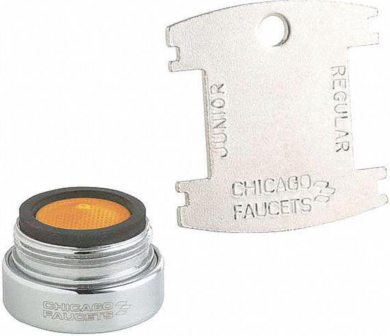 Alt view image 2 of 2 - CHICAGO FAUCETS E34VPJKABCP 13/16-27M Pressure Comp. Aerator Outlet