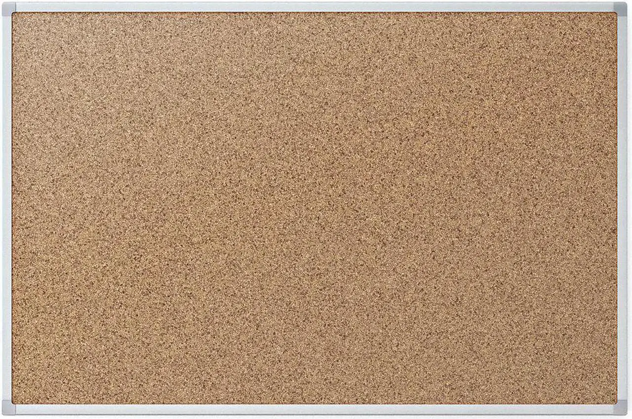 Alt view image 9 of 11 - Mead Cork Bulletin Board 48 x 36 Silver Aluminum Frame 85362