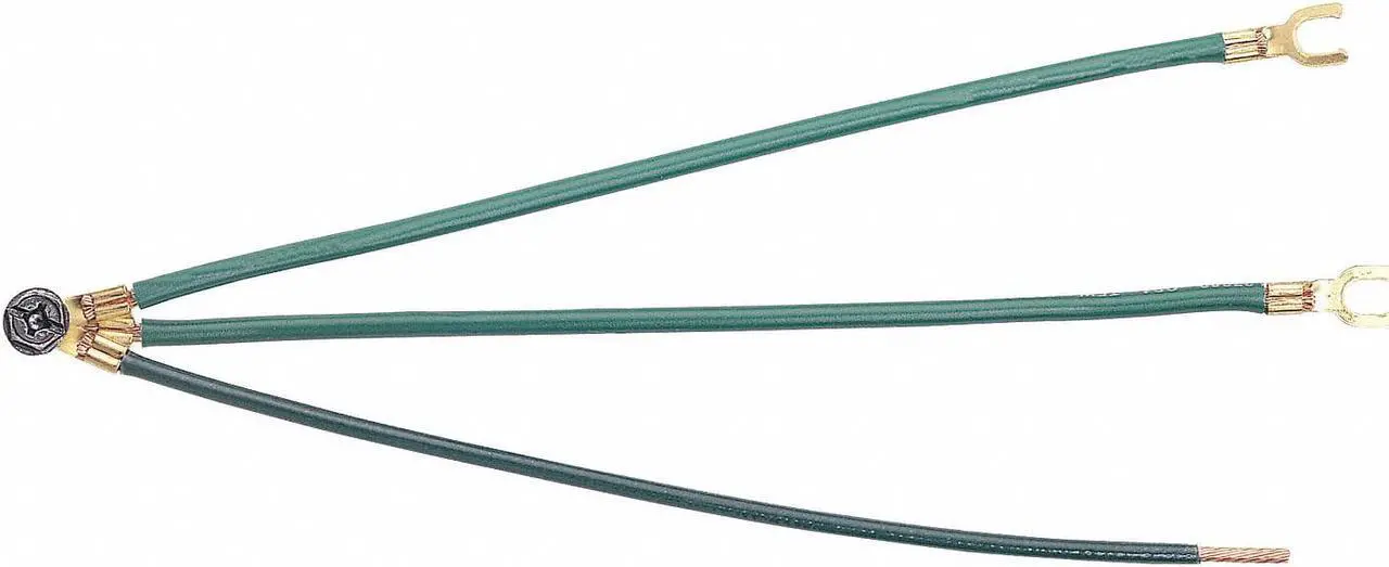 Alt view image 2 of 2 - IDEAL 30-3289 Grounding Tail,3Wire,PT,2Fork,Green,Pk25