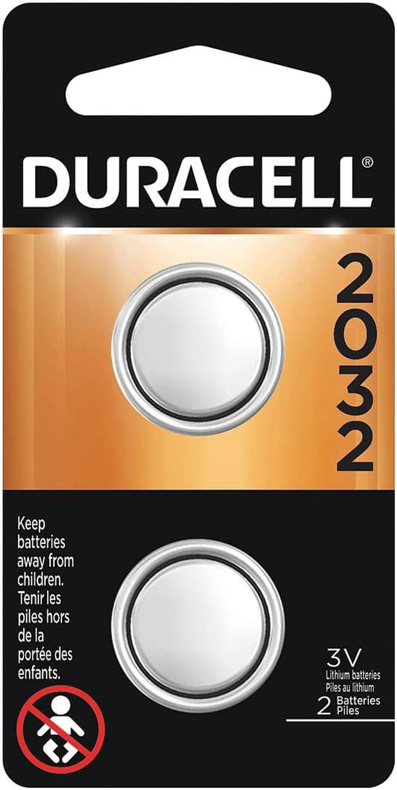 Alt view image 9 of 20 - DURACELL DL2032B2PK Coin Cell,2032,Lithium,3V,PK2