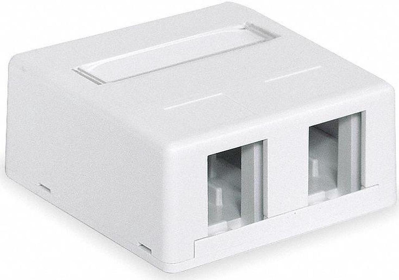 Alt view image 4 of 4 - HUBBELL PREMISE WIRING HSB2W Surface Housing 2 Port