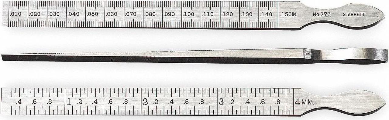 Main image of STARRETT 270 Taper Gage,0.010-0.150 In,6 1/4 In L