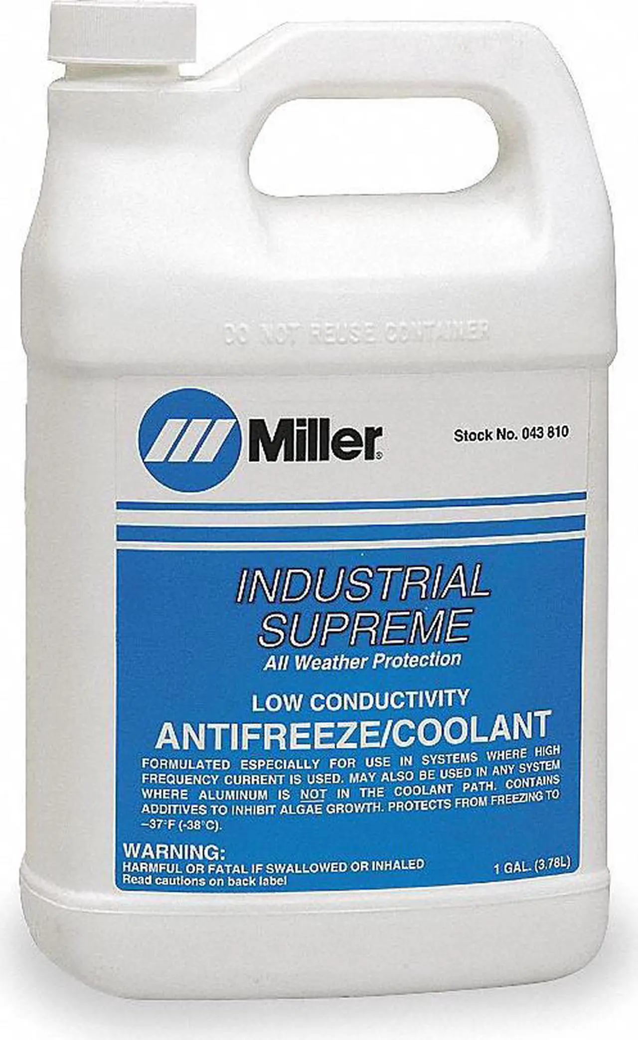 Alt view image 2 of 3 - MILLER ELECTRIC 043810 Coolant,1 gal,Can