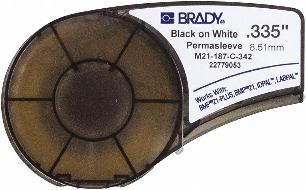 Alt view image 3 of 4 - BRADY M21-187-C-342 Label Tape Cartridge, Black/White, Labels/Roll: Continuous
