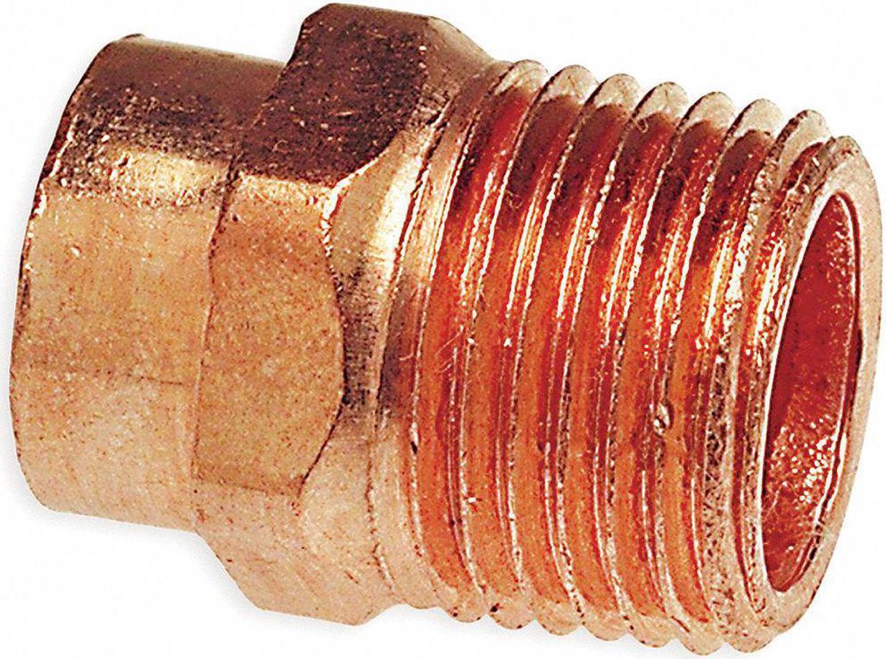 Alt view image 3 of 3 - NIBCO 604 2 2" NOM C x 2" MNPT Copper Adapter