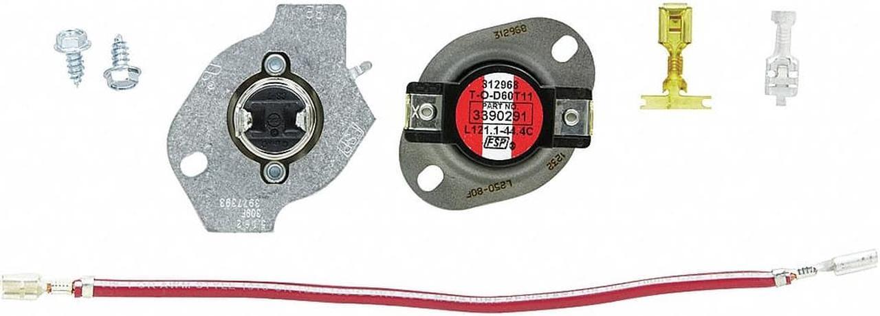 Alt view image 4 of 5 - Whirlpool 279816 Thermal Fuse & Thermostat Kit