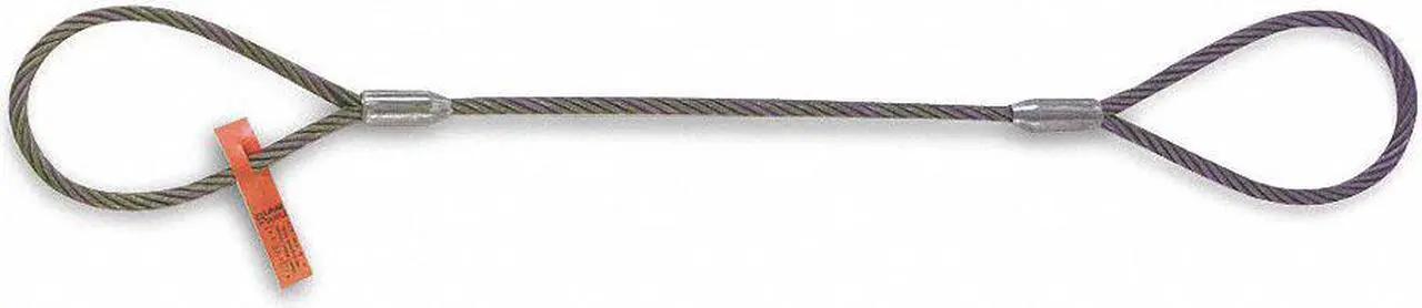 Main image of LIFT-ALL 12IEEX6 Sling,Wire Rope,L6Ft,VLL5000Lb,Dia1/2In