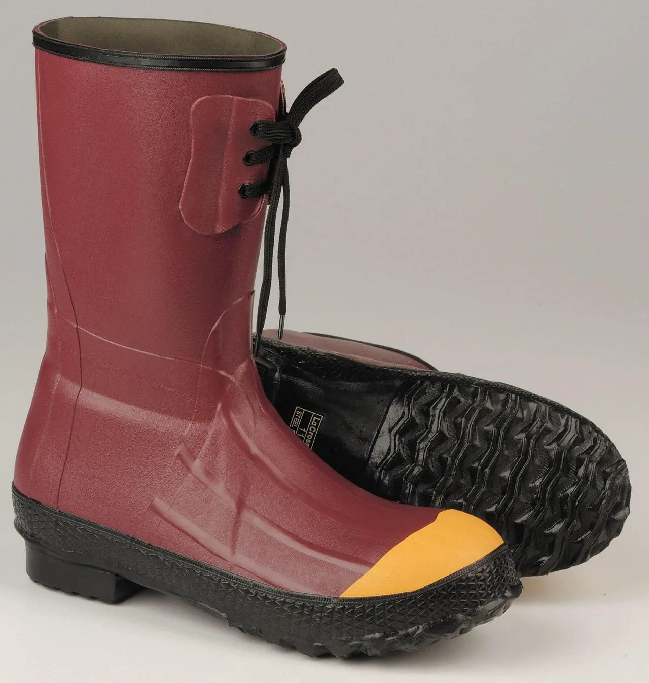 Main image of LACROSSE 00223120-11 Size 11 Men's Steel Rubber Boot, Red