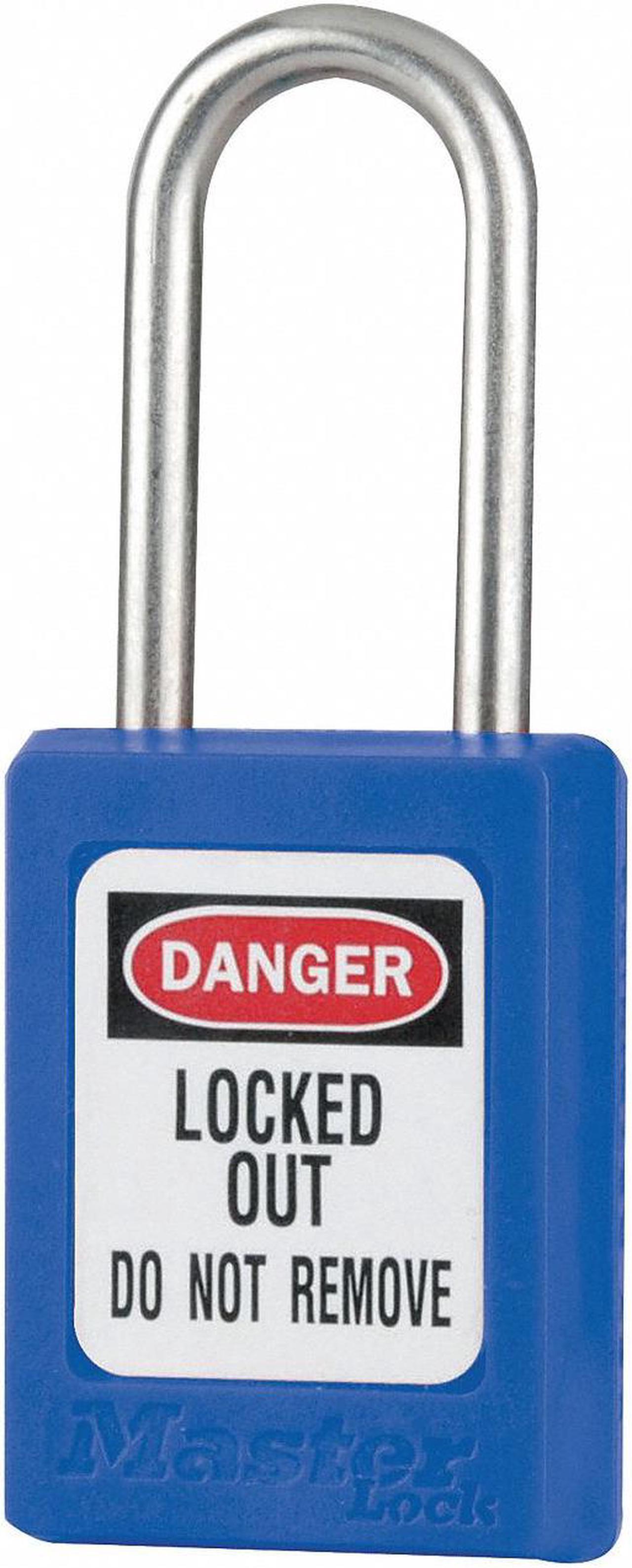 Main image of Lockout Padlock, Keyed Different, Blue, 3/16In. Dia.