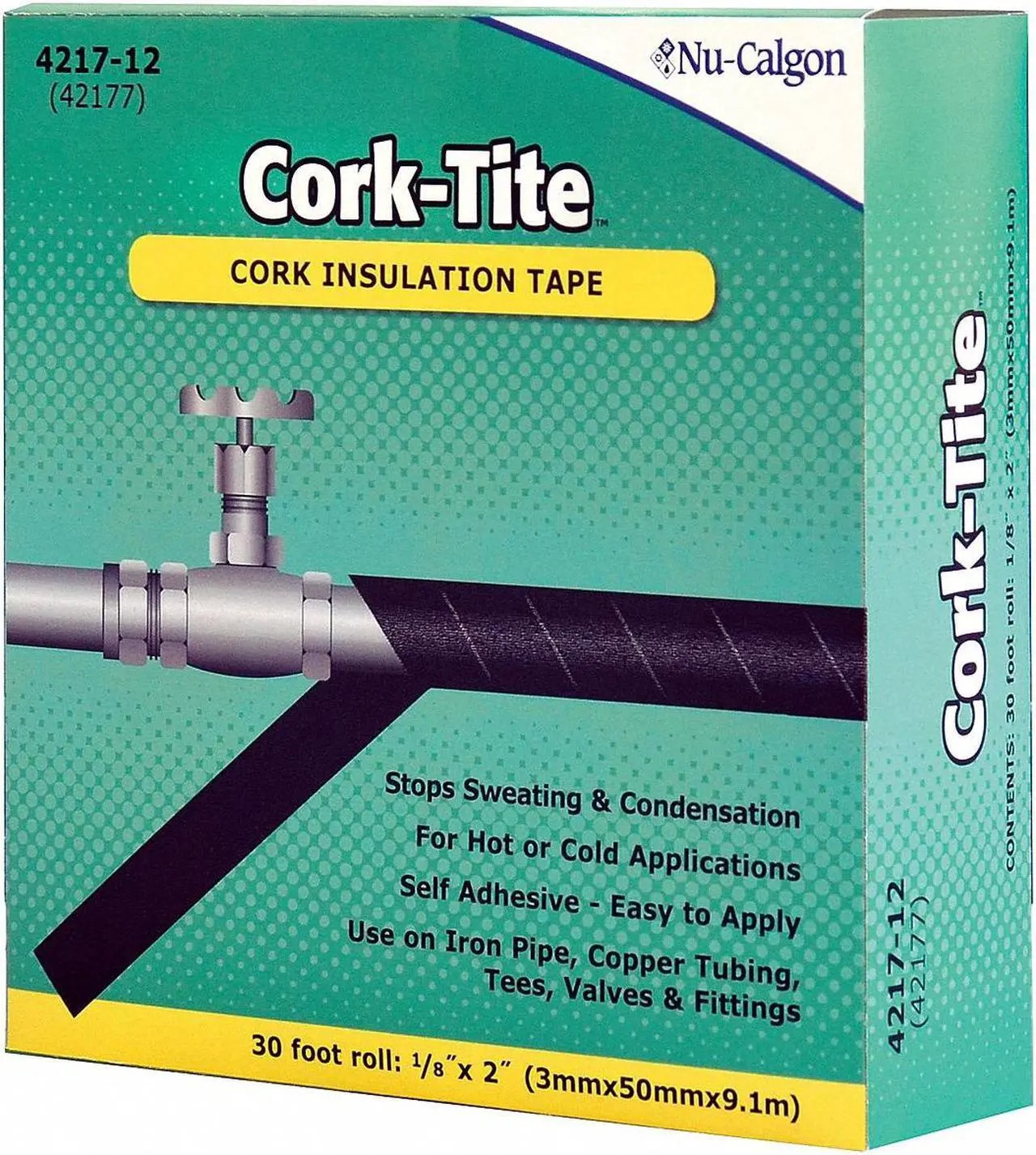 Alt view image 2 of 4 - NU-CALGON 4217-12 Cork Tape,Self Adhesive,30 Ftx2 In,Black