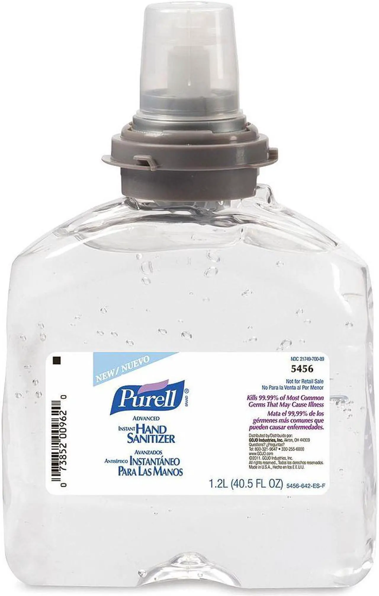 Alt view image 2 of 7 - Purell 5456-04 TFX Gel Instant Hand Sanitizer Refill- 1200-ml
