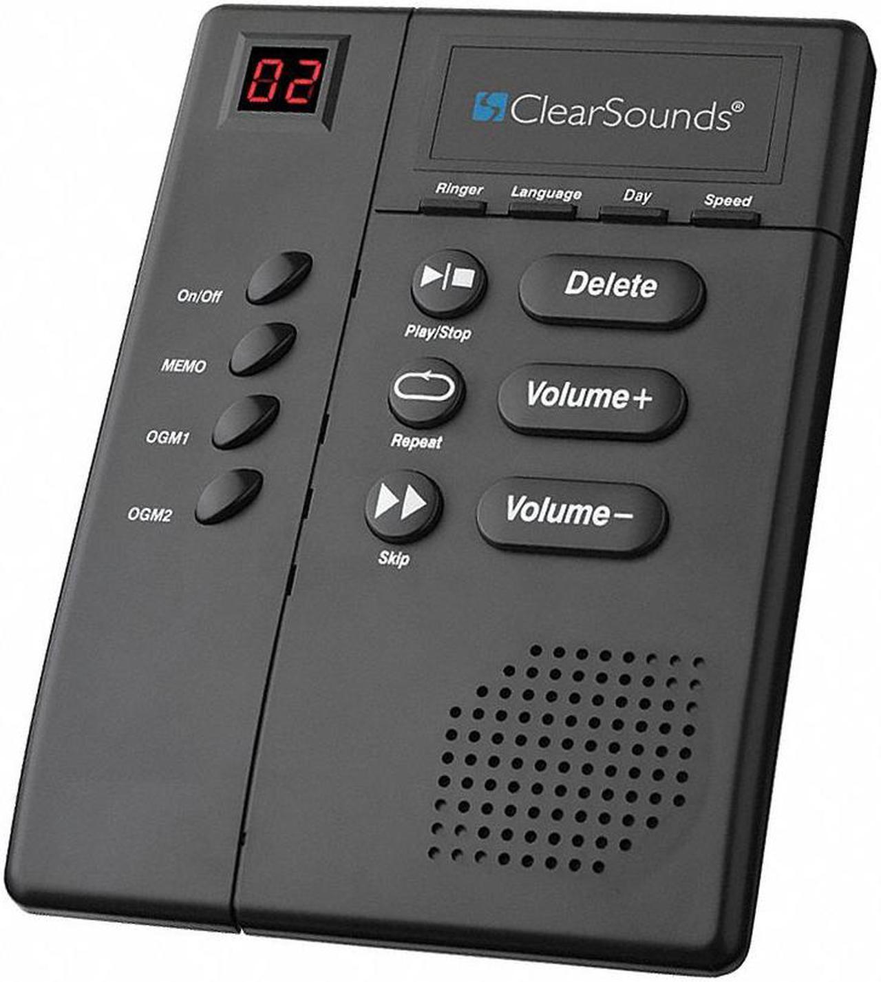 Alt view image 3 of 3 - Clearsounds Answering Machine, Accessory, Black  ANS3000