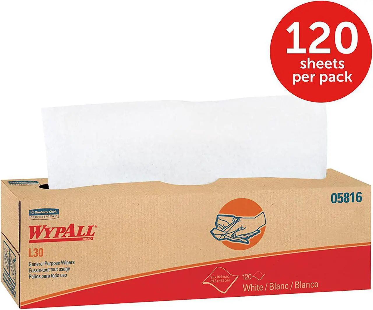 Alt view image 3 of 4 - WYPALL L30 Wipers, 16 2/5 x 9 4/5, White, Pop-Up Box