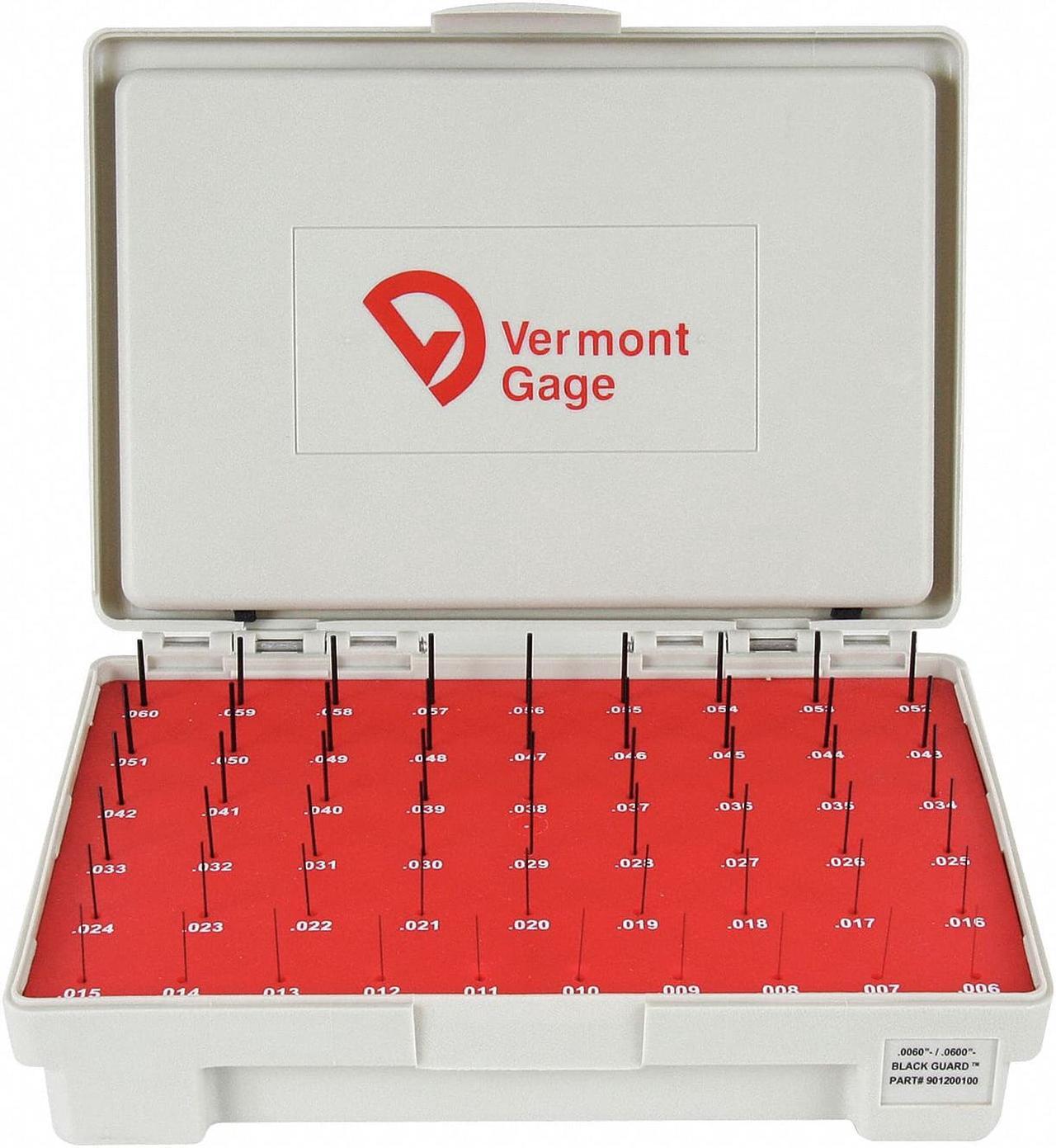 Alt view image 2 of 2 - VERMONT GAGE 901200100 Pin Gage Set,Minus,0.006-0.060 In,Black