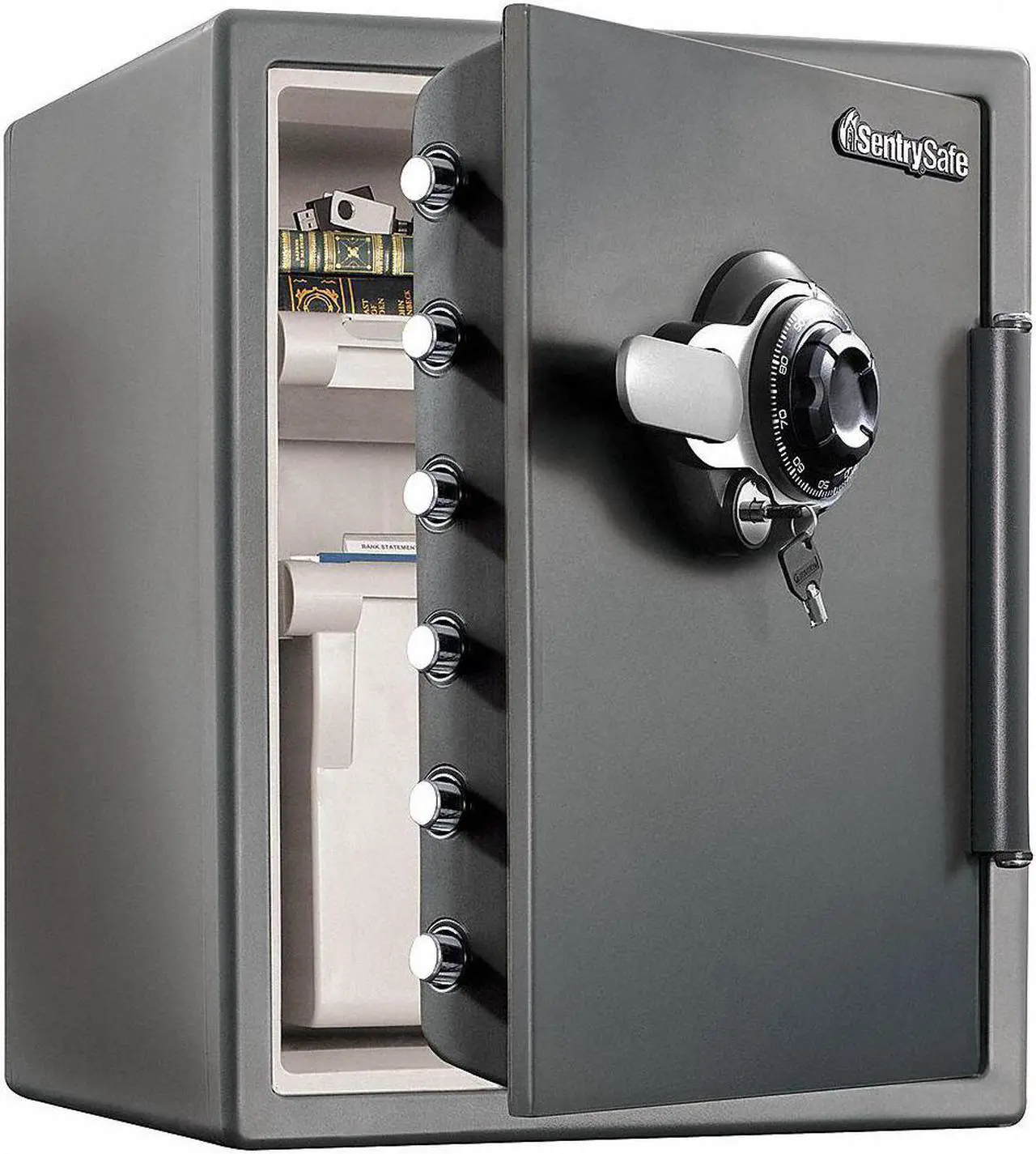 Alt view image 4 of 6 - SENTRY SAFE SFW205DPB Fire Safe,2.05 cu ft,Gray