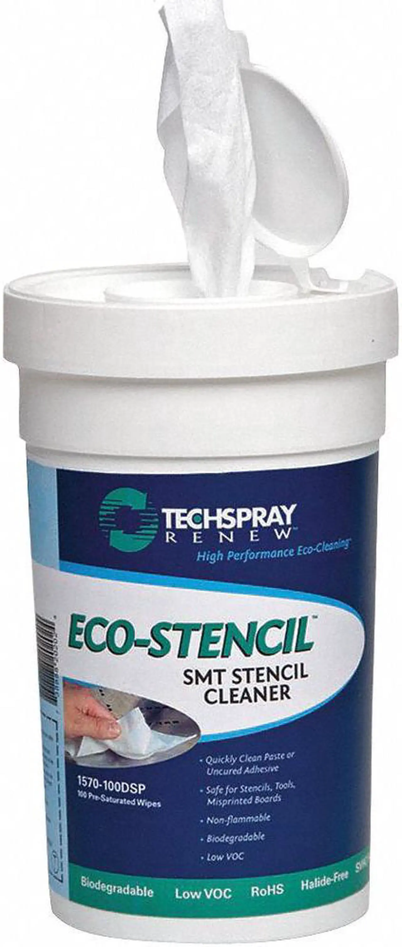 Main image of TECHSPRAY 1570-100DSP Eco-Stencil Cleaning Wipes