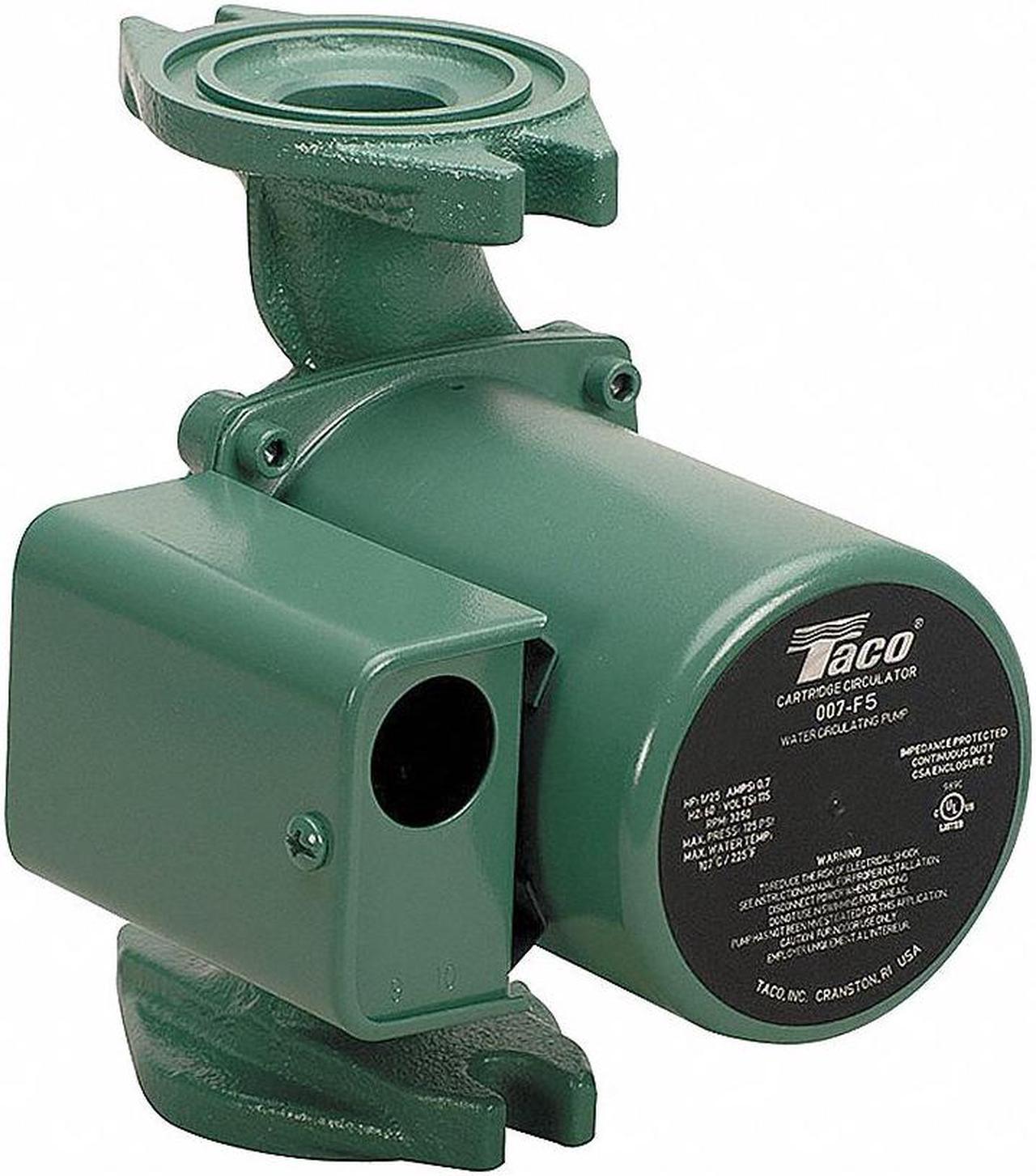 Alt view image 4 of 8 - Taco Model 007 (007-F5) Cast Iron Cartridge Circulator Pump (1/25 HP, 125 PSI)